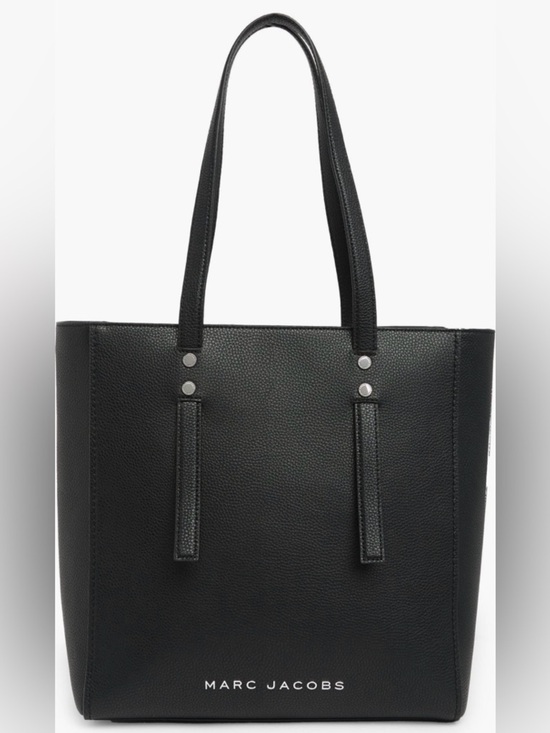 Marc Jacobs Handbags - Marc Jacobs Black Pebbled Leather Tote Bag Zip Top Large Shoulder Authentic NWT